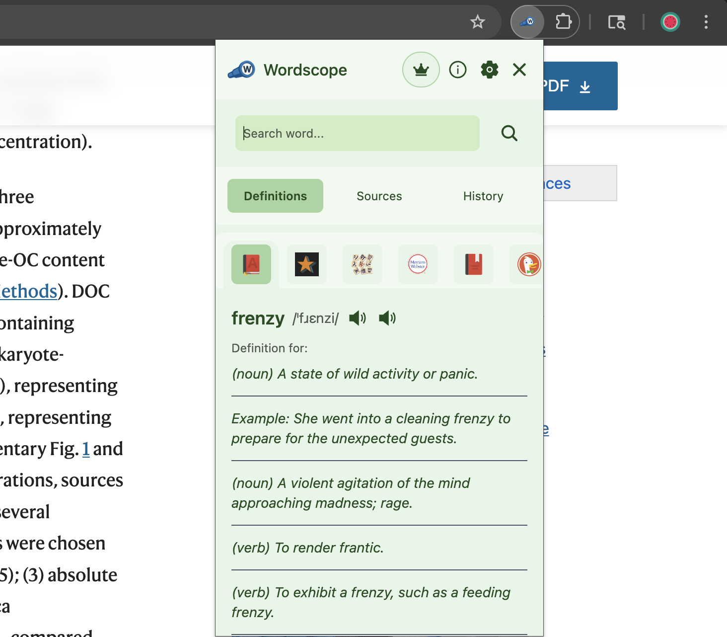 Instant Definitions Demo 7